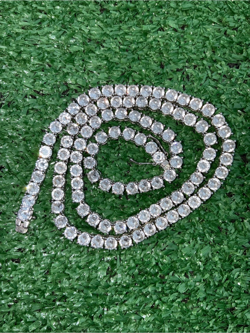 Silver Tennis Chain Cubic Zirconia‼️👀🔥 - 22 inch